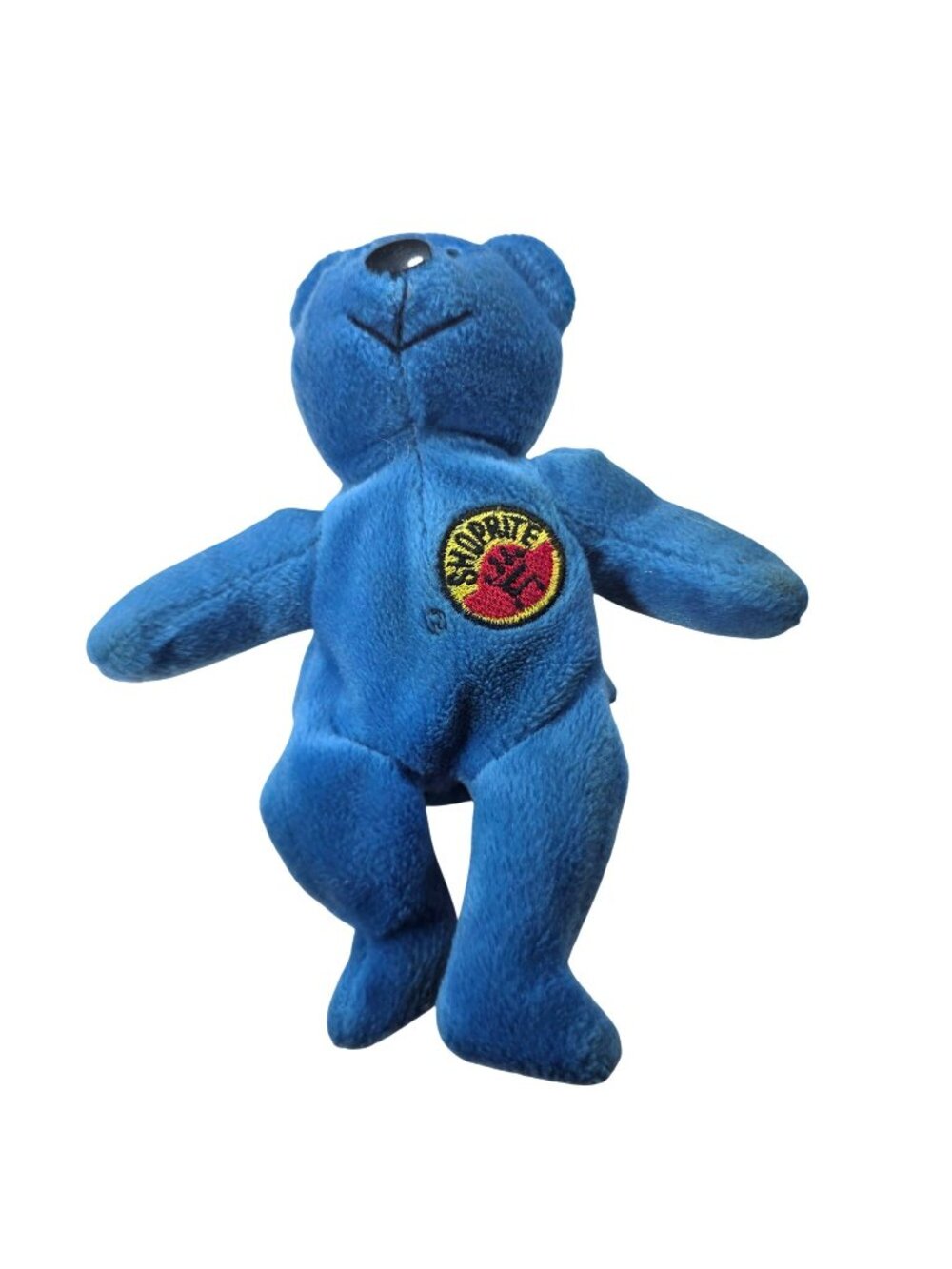 ShopRite Blue Plush Bear Scrunchy Logo advertising Collectible Toy